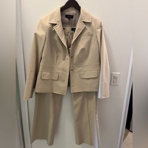 Talbots cream color suit. 14WP jacket and 18WP pants
